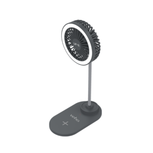 Veho UF-2 3-in-1 USB-pöytätuuletin, älypuhelimen laturi ja LED-lamppu
